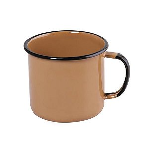 CANECA EM ACO ESMALTADO MARROM MAE AGATHA 270ml