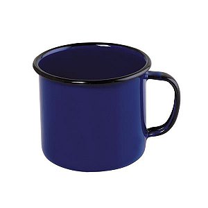 CANECA EM ACO ESMALTADO AZUL MAE AGATHA 500ml