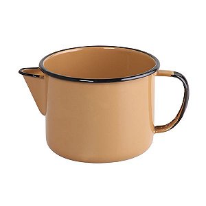 CANECA COM BICO EM ACO ESMALTADO MARROM MAE AGATHA 750ml