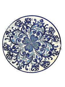 PRATO DECORATIVO EM CERAMICA ESPANHOL DE TALAVERA 33cm