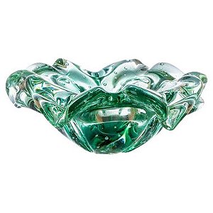 CACHEPOT DECORATIVO EM MURANO SWEET VERDE ESMERALDA - GG