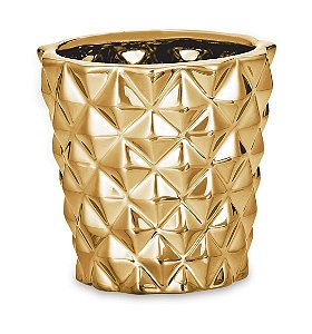 CACHEPOT DOURADO EM CERAMICA P