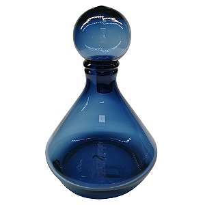 VASO GARRAFA DE VIDRO AZUL P