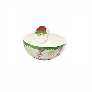 BOWL NATALINO DE CERAMICA PAPAI NOEL G