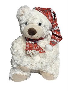 URSO DECORATIVO SENTADO COM CACHECOL G