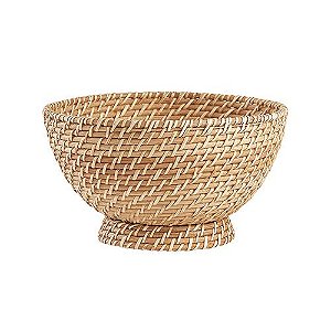 CACHEPOT CENTRO DE MESA DECORATIVO EM RATTAN G