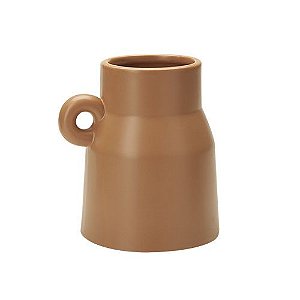 VASO DECORATIVO MARROM EM CERAMICA