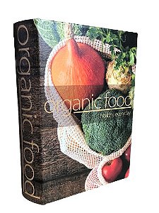 CAIXA LIVRO EM MADEIRA ORGANIC FOOD G