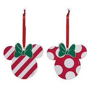 PAR DE ENFEITES DE ARVORE DE NATAL PARA PENDURAR MICKEY/MINNIE DISNEY