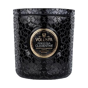 VELA POTE VIDRO LUXE +80H FREESIA CLEMENTINE VOLUSPA PROXIMA AO VENCIMENTO