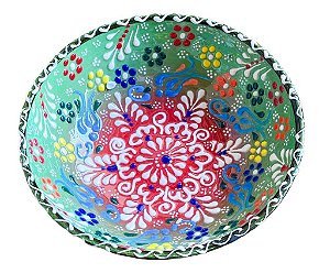 TIGELA TURCA DECORATIVA COM RELEVO 15CM mod12