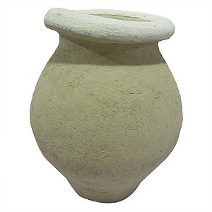 VASO DECORATIVO DE CIMENTO RUSTICO BEGE G