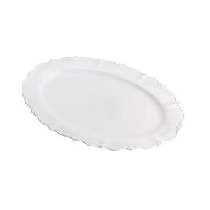 TRAVESSA PORCELANA OVAL FANCY BRANCO