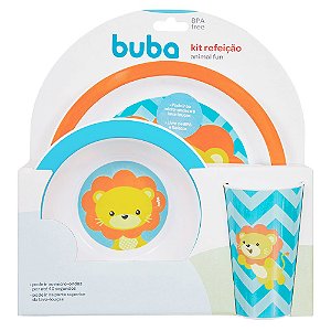 KIT REFEICAO ANIMAL FUN LEAO BUBA