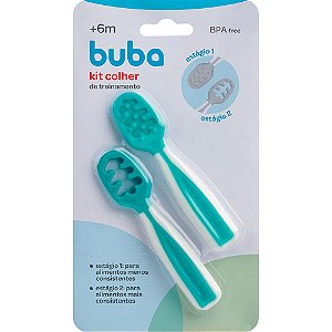 KIT COLHER DE TREINAMENTO AZUL BUBA