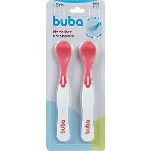 KIT COLHERES TERMOSSENSIVEL ROSA BUBA