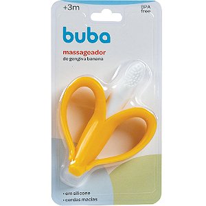 MASSAGEADOR DE GENGIVA BANANA AMARELO BUBA