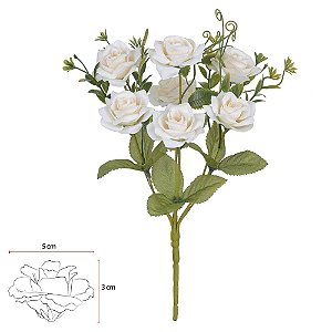 BUQUE ROSA X7 (CREME OUTONO) 30cm