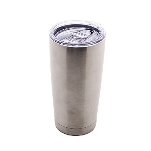 COPO TERMICO DE ACO INOX PAREDE DUPLA C/TAMPA 600ml