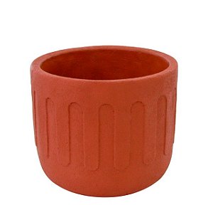 CACHEPOT DORIC TERRACOTA EM CIMENTO G