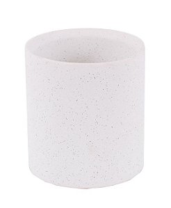 CACHEPOT AREIA BRANCO EM CERAMICA