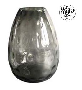 VASO BOLAS VIDRO DECORATIVO FUME G