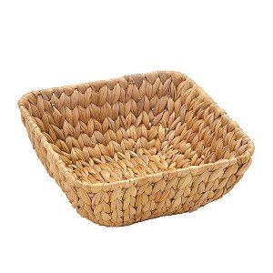 CESTA DE RATTAN E METAL DECOR P