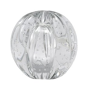 ESCULTURA BOLA RIGADA SENNA G CRISTAL MURANO