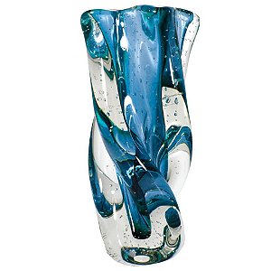 VASO AVEIRO P AQUA MARINE EM MURANO