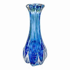 VASO LAMEZIA "M" AQUA MARINE EM MURANO