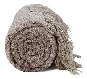Manta Decorativa para Sofa de Chenille Rosa Seco 1,9x1,3m