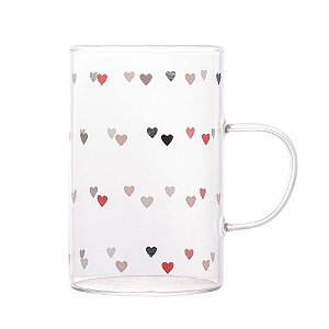 CANECA  RESISTENTE A CALOR LOVE COM CORAÇAO 280ml