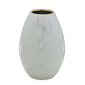 VASO DECORATIVO EM CERAMICA MARMORIZADO