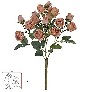 BUQUE ROSA MINI X15 (CHA OUTONO) 31cm