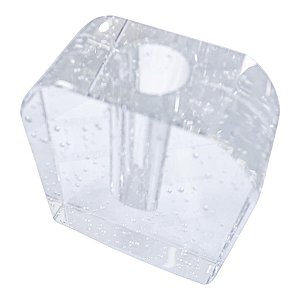 VASO DECORATIVO EM CRISTAL TRANSPARENTE