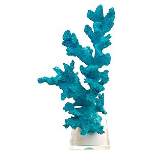 ESCULTURA DECORATIVA POLIRESINA CORAL (AZUL)