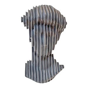 ESCULTURA POLIRESINA FACE (CINZA) 3D