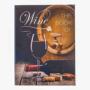 CAIXA LIVRO DE MADEIRA THE BOOK OF WINE PRETO G