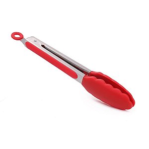 PEGADOR DE SILICONE E INOX BUENO VERMELHO