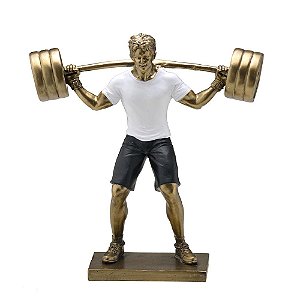 ESCULTURA HOMEM FIT DECORATIVO COM ALTERES