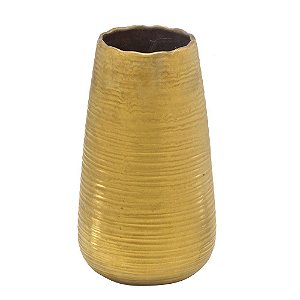 CACHEPOT DECORATIVO RISCADO DOURADO G