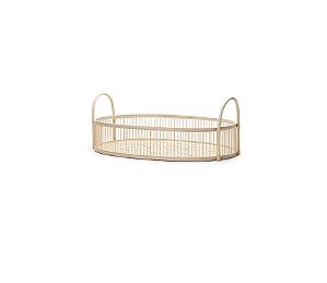 BANDEJA DECOR OVAL EM BAMBU E RATTAN G