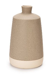 VASO EM CERAMICA  ESTILO GARRAFA BICOLOR G