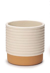 CACHEPOT EM CIMENTO TERRACOTA E NUDE P