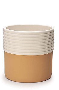 CACHEPOT EM CIMENTO TERRACOTA E NUDE G