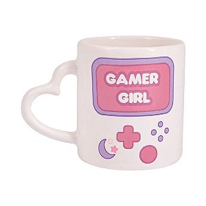 CANECA CILINDRICA ALCA CORACAO - GAMER GIRL UATT