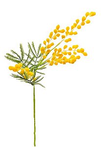 Galho Decorativo Floral Mimosa - Amarelo 57cm