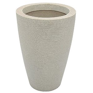 VASO CONE GRAFIATO 55 BRANCO MARMORE VASAP