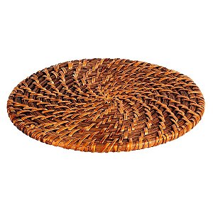 Descanso para panela ou Travessa Redondo 20cm Rattan Kenya