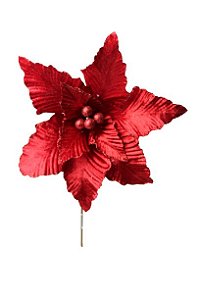 Poinsetia Decorativa Vermelha 50cm